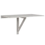 Vidaxl table murale pliable gris bton 100x60x56 cm bois d'ingnierie