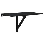 Vidaxl table murale pliable noir 100x60x56 cm bois d'ingnierie