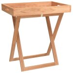 Vidaxl table � plateau pliante 52x36x56, 5 cm bois massif de noyer
