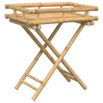 Vidaxl table à plateau pliante 60x40x68 cm bambou Vidaxl table à plateau pliante 60x40x68 cm bambou