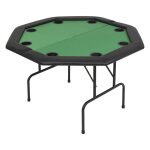 Vidaxl table de poker pliable pour 8 joueurs 2 plis octogonale vert Vidaxl table de poker pliable pour 8 joueurs 2 plis octogonale vert