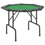 Vidaxl table de poker pliable 8 joueurs vert 108x108x75 cm
