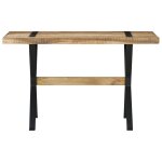 Vidaxl table � manger 120x60x76 cm bois de manguier brut