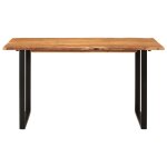 Vidaxl table de salle � manger 140x70x76 cm bois d'acacia solide