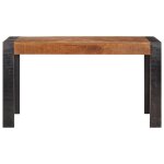 Vidaxl table � manger 140x70x76 cm bois de manguier brut massif