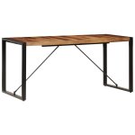 Vidaxl table de salle � manger 160x80x75 cm bois massif