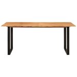 Vidaxl table de salle � manger 180x90x76 cm bois d'acacia massif