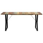 Vidaxl table de salle � manger 180x90x76cm bois de r�cup�ration solide