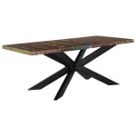 Vidaxl table de salle � manger 180x90x76cm bois de r�cup�ration solide