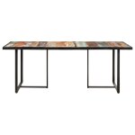 Vidaxl table de salle � manger 200 cm bois de r�cup�ration massif