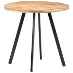 Vidaxl table de salle � manger 80 cm bois de manguier brut
