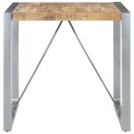 Vidaxl table  manger 80x80x75 cm bois de manguier brut