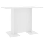 Vidaxl table de salle  manger blanc 110 x 60 x 75 cm bois ingnierie