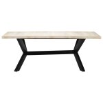 Vidaxl table de salle à manger blanc 200x100x75cm bois manguier massif Vidaxl table de salle à manger blanc 200x100x75cm bois manguier massif
