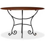 Vidaxl table de salle  manger bois acacia avec finition miel 120x76cm