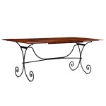 Vidaxl table de salle  manger bois avec finition miel 200x100x76 cm