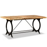 Vidaxl table � manger bois de manguier brut 180 cm