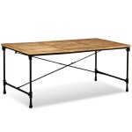 Vidaxl table  manger bois de manguier massif 180 cm