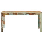 Vidaxl table de salle � manger bois de r�cup�ration solide 160x80x76cm