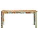 Vidaxl table de salle � manger bois de r�cup�ration solide 160x80x76cm