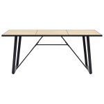 Vidaxl table de salle � manger ch�ne 200x100x75 cm mdf