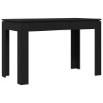 Vidaxl table de salle � manger en ch�ne noir 120x60x76 cm bois d'ing�nierie
