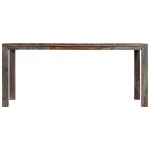 Vidaxl table  manger gris 180x90x76 cm bois massif