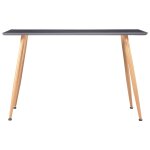 Vidaxl table de salle � manger gris et ch�ne 120x60x74 cm mdf