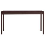 Vidaxl table � manger marron fonc� 140x70x73 cm bois de pin