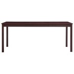 Vidaxl table  manger marron fonc 180x90x73 cm bois de pin