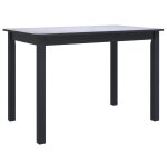 Vidaxl table de salle  manger noir 114x71x75 cm bois d'hva massif