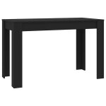 Vidaxl table de salle  manger noir 120 x 60 x 76 cm bois d'ingnierie