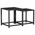 Vidaxl tables à thé 2 pcs mdf noir Vidaxl tables à thé 2 pcs mdf noir