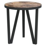 Vidaxl table � th� noir et jaune �35 cm mdf