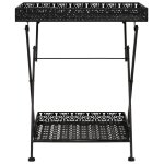 Vidaxl table à thé pliante style vintage métal 58 x 35 x 72 cm noir Vidaxl table à thé pliante style vintage métal 58 x 35 x 72 cm noir