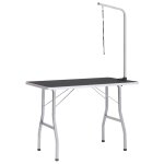 Vidaxl table de toilettage rglable pour chiens avec 1 boucle
