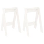 Vidaxl tabourets lot de 2 blanc 40x40x60 cm bois massif de pin Vidaxl tabourets lot de 2 blanc 40x40x60 cm bois massif de pin