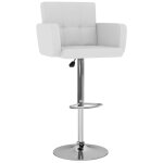 Vidaxl tabourets de bar lot de 2 blanc similicuir