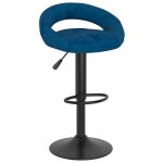 Vidaxl tabourets de bar lot de 2 bleu velours