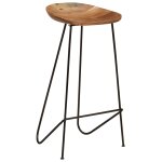 Vidaxl tabourets de bar lot de 2 bois d'acacia massif