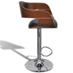 Vidaxl tabourets de bar lot de 2 bois courb et similicuir
