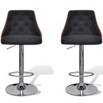 Vidaxl tabourets de bar lot de 2 bois courb et tissu