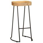 Vidaxl tabourets de bar lot de 2 bois de manguier massif