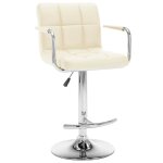 Vidaxl tabourets de bar lot de 2 crme similicuir