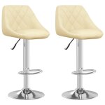 Vidaxl tabourets de bar lot de 2 cr�me similicuir