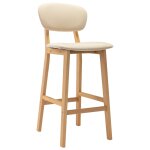 Vidaxl tabourets de bar lot de 2 crme tissu