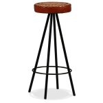 Vidaxl tabourets de bar lot de 2 cuir véritable Vidaxl tabourets de bar lot de 2 cuir véritable