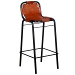 Vidaxl tabourets de bar lot de 2 cuir véritable Vidaxl tabourets de bar lot de 2 cuir véritable