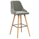 Vidaxl tabourets de bar lot de 2 gris clair velours Vidaxl tabourets de bar lot de 2 gris clair velours