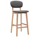 Vidaxl tabourets de bar lot de 2 gris foncé tissu Vidaxl tabourets de bar lot de 2 gris foncé tissu